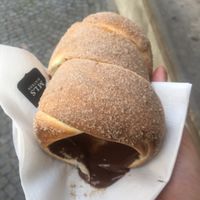 With vegan Nutella  at Waffle Point U Kajetana in Prague