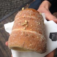 With almonds  at Waffle Point U Kajetana in Prague