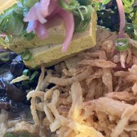 A close up of the Mister Lee's dish (veganized). at Mister Lee's Noodles in Easton