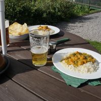 Very nice vegan curry at Fox and Hounds Inn in Cleator