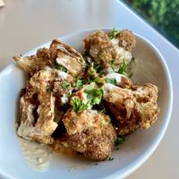 Spicy cauliflower appetizer at Aladdin's Eatery in Cincinnati