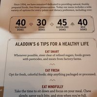 30 vegan options!  at Aladdin's Eatery in Cincinnati