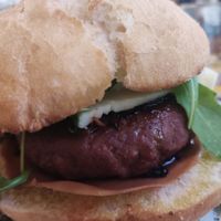 Heura burger at Sa Capca in Blanes