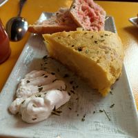 Tortilla de patatas con veganesa at Sa Capca in Blanes