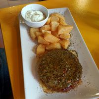 Beyond burguer al chimichurri at Sa Capca in Blanes