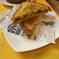 Sobrasada sandwich  at Sa Capca in Blanes