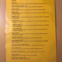 The menu  at Sa Capca in Blanes