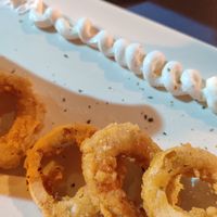 "Calamares" con veganesa at Sa Capca in Blanes