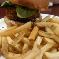 Lentil burger at Hopyard Beer Bar in Halifax