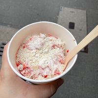 Spaghetti ice cream  at Eisdielerin in Cologne