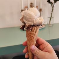 Vanilla and mix chocolate vanilla at Eisdielerin in Cologne