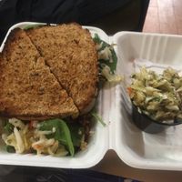One of their sandwich options at Simply Vegan by Silly's in Portland