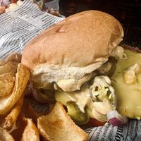 Beyond Spicy Jalapeño Burger w/fries  at Old Shillelagh in Detroit