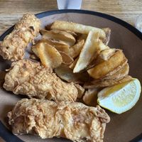 Faux fish (heart of palm) and vegan tartar saucee  at Old Shillelagh in Detroit