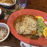 With the refried beans   at Cantina Azteca in Carmichael