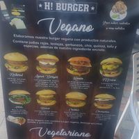 Selection of vegan burger at H Burger  in Gran Canaria
