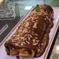 Sweet peanut butter crepe at Hari's Creperie in Crete