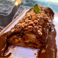 After fighting our way through half at Hari's Creperie in Crete