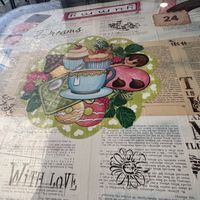 Cool table  at Hari's Creperie in Crete