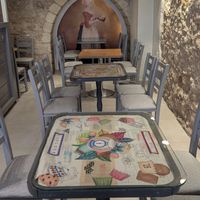 interior at Hari's Creperie in Crete