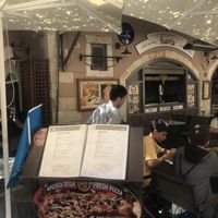 Haris at Hari's Creperie in Crete