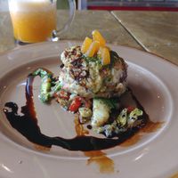 Vegan "burger" LOL at Earth Cafe - Derb Zawak in Marrakech