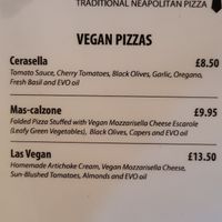 Vegan menu at Bravi Ragazzzi in South West London