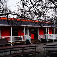Outside at Cafe Na pul cesty in Prague