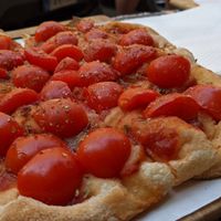 Arrabiata pinsa at Pinsa 'Mpo in Rome