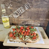 Vegan street pizza at Pinsa 'Mpo in Rome