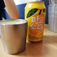 Mango drink at Kimchi Planet in Newcastle Upon Tyne
