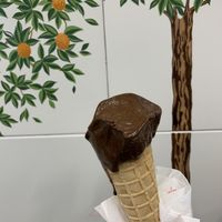 Half eaten dark chocolate with vegan cone - mmm! at Box-Cream in Genoa