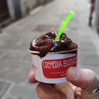 Vegan chocolate fondente gelato at Box-Cream in Genoa