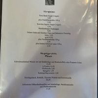 Menu  at Christas in Stralsund