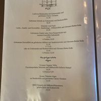 Menu  at Christas in Stralsund