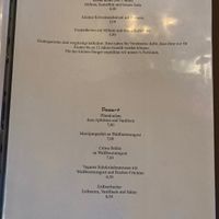 Menu  at Christas in Stralsund