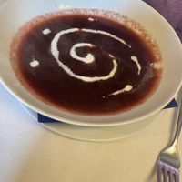 Bland beet soup  at Christas in Stralsund