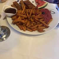 BBQ tempeh, again with good hummus but the BBQ sauce was very generic  at Christas in Stralsund