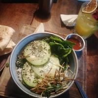 vegan Asian bowl at Inside Cafe in Guanajuato