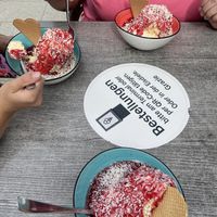 Veganes Spaghetti Eis  at Eiscafe Fontanella in Grossenbrode