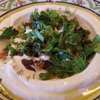 Delicious hummus and pita at Hasiba in Los Angeles