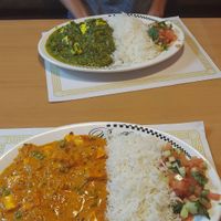 muttar and saag paneer! (lacto vegetarian) at Taste of Curry in Port Richey