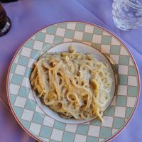 Vegan Cacio e pepe at Ristoro Dantesca in Pisa