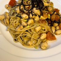 spaghetti non vongole felici vegani at Ristoro Dantesca in Pisa