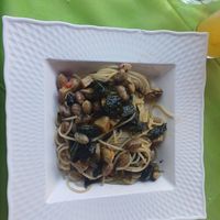 Vegan non-clam speghetti, Ristoro Dantesca 10 May 2025 at Ristoro Dantesca in Pisa