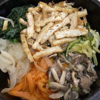 Vegan bibimbop with tofu at Kogi Bar & Grill in Plymouth