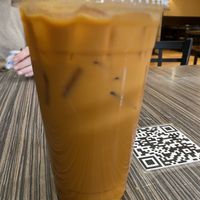 Thai iced tea with vegan creamer at Kogi Bar & Grill in Plymouth