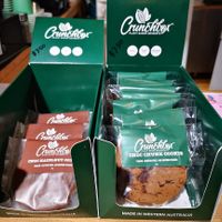 Also selling the delightful Crunchbox cookies 💚 at Raw Raw Raw in Fremantle