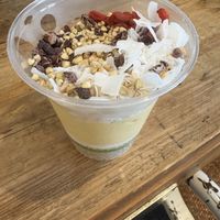 Mango Chia Pot - could’ve eaten a pot of just the mango cream 😋   at Raw Raw Raw in Fremantle