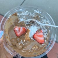 Chocolovers smoothie bowl!! It definitely looked way better before I ate it lol at Thrive Juice Cafe in Arlington